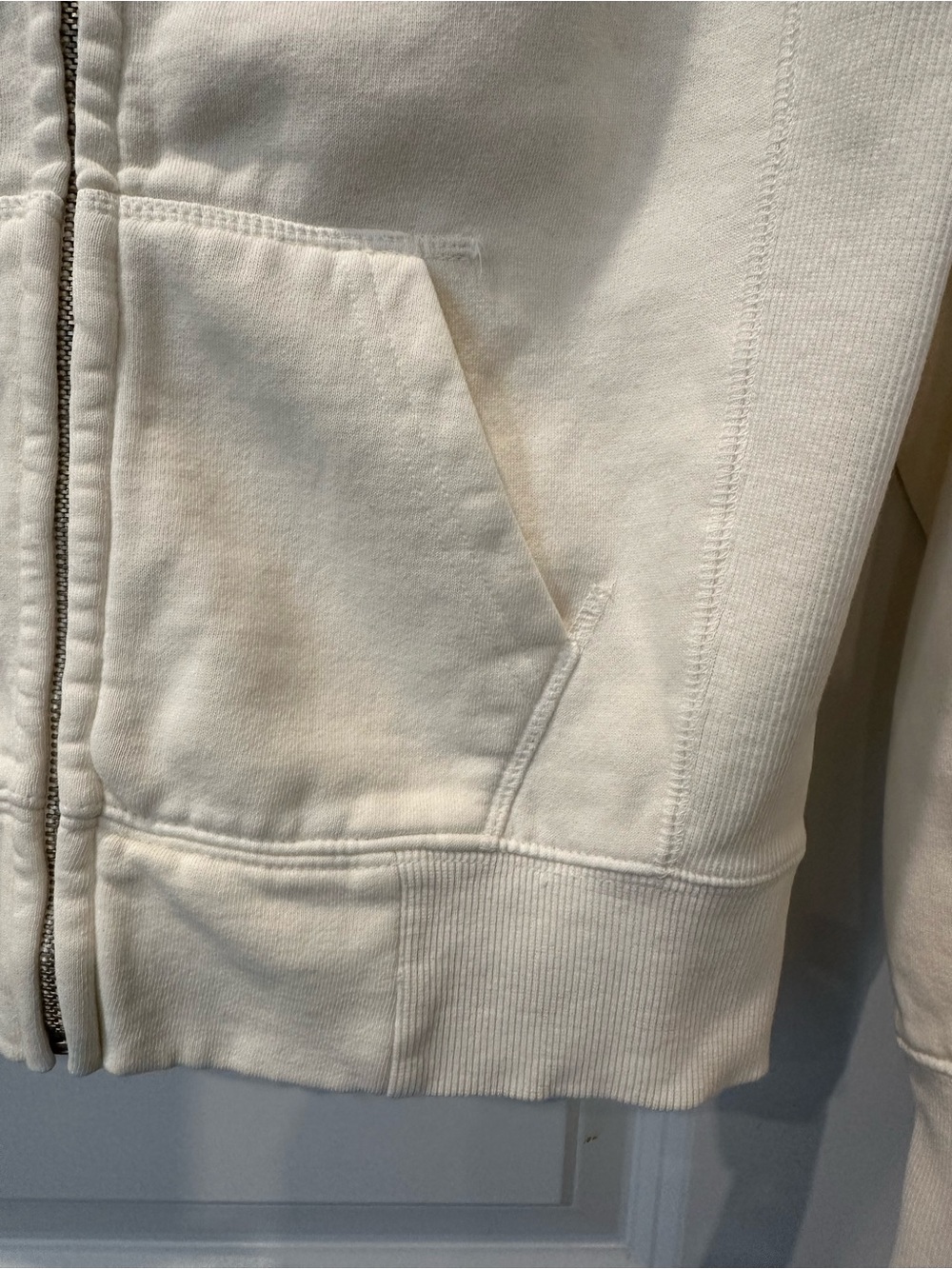 Lake Girl Cream Zip-Front Jacket, Size S - Picture 3 of 8